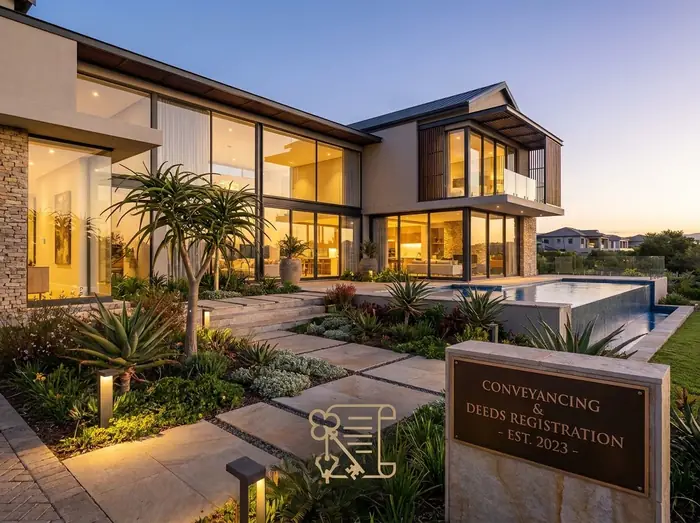 Modern architectural luxury residence for conveyancing and deeds registration